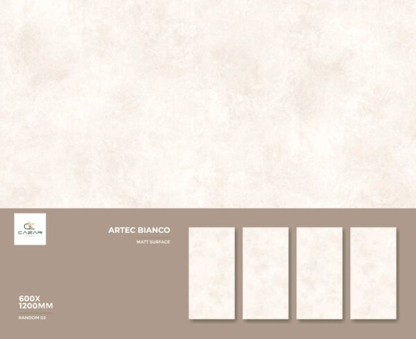 CAZAR TILES ARTEC BIANCO MATT SERIES 600×1200 MM - Image 6